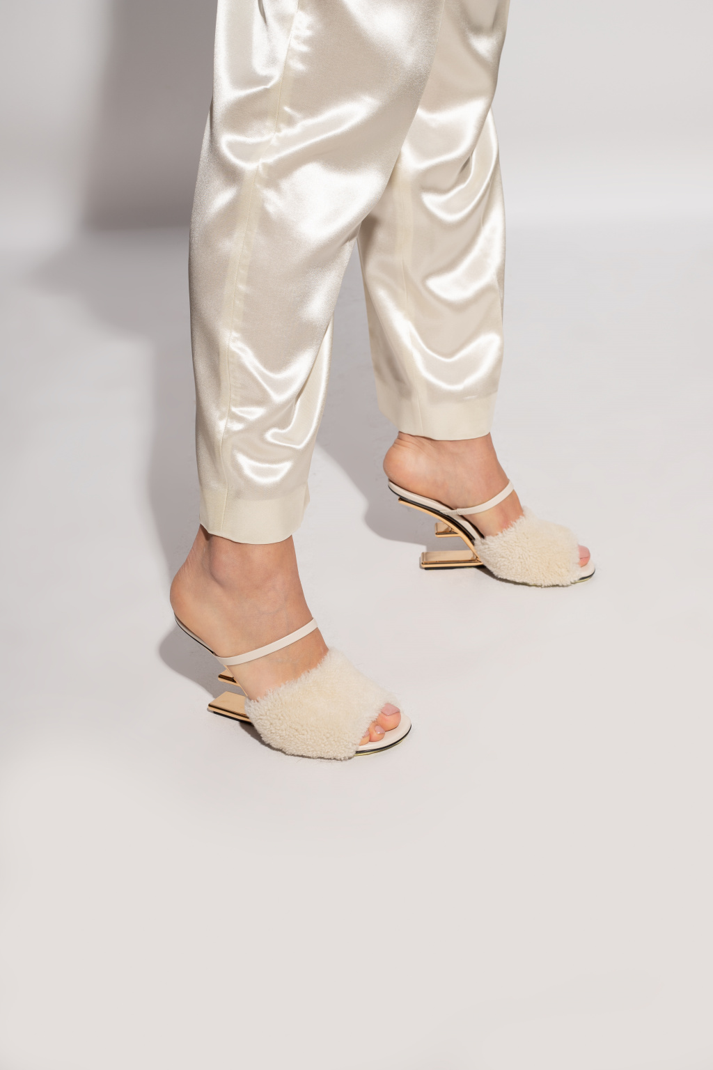 Fendi clearance leather mules